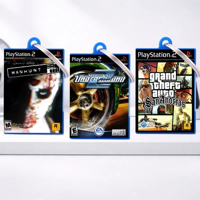 PS2 Mini Game Case Schlüsselanhänger Auswahl | Retro Gamer Geschenk Keychain - Bild 1 von 4