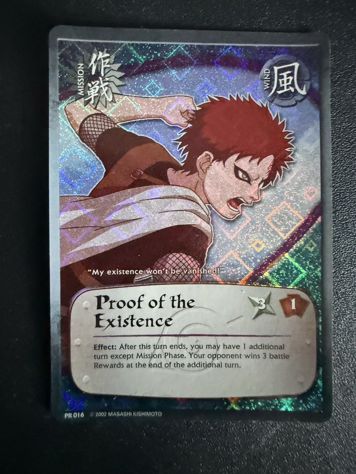 Prueba de existencia Naruto CCG TCG Mission Wind Gaara PR 016