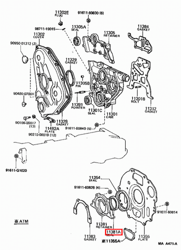 Genuine Hilux LN110 LN109 LN108 LN107 LN106 3L 2L Rear Main Oil Crankshaft Seal - Picture 13 of 20