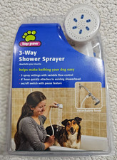 3 Way Pet Shower Sprayer with 8 Foot Hose on/off switch with pause feature NEW