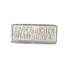 Vintage Eagle-Picher Miami Okla Zinc Metal Plate/advertising 