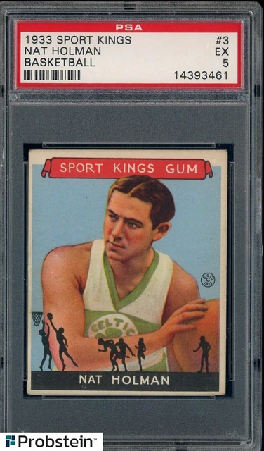 1933 Sport Kings Basketball #3 Nat Holman Boston Celtics PSA 5 EX