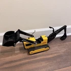 Vintage Metal Tonka T-6 Track Front End Loader / Backhoe Bulldozer #810659