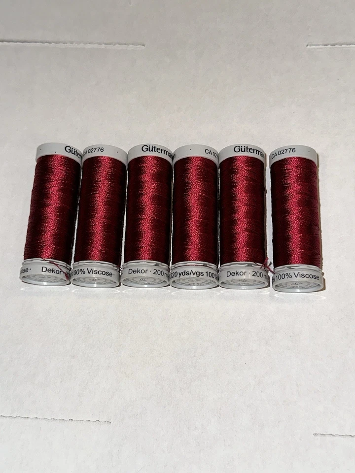 Gutermann 5330 Fuchsia - 6 Spools 220 yards 100% Viscose - Image 2 of 4