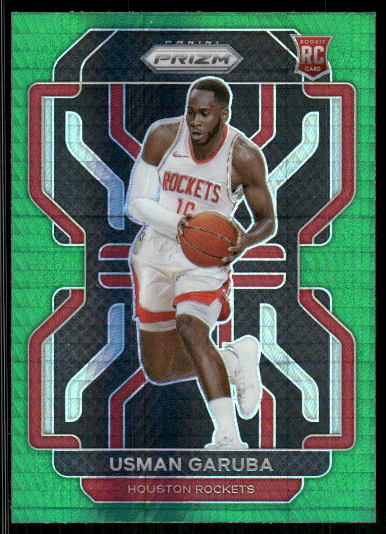 2021-22 Panini Prizm #321 Usman Garuba Hyper Green