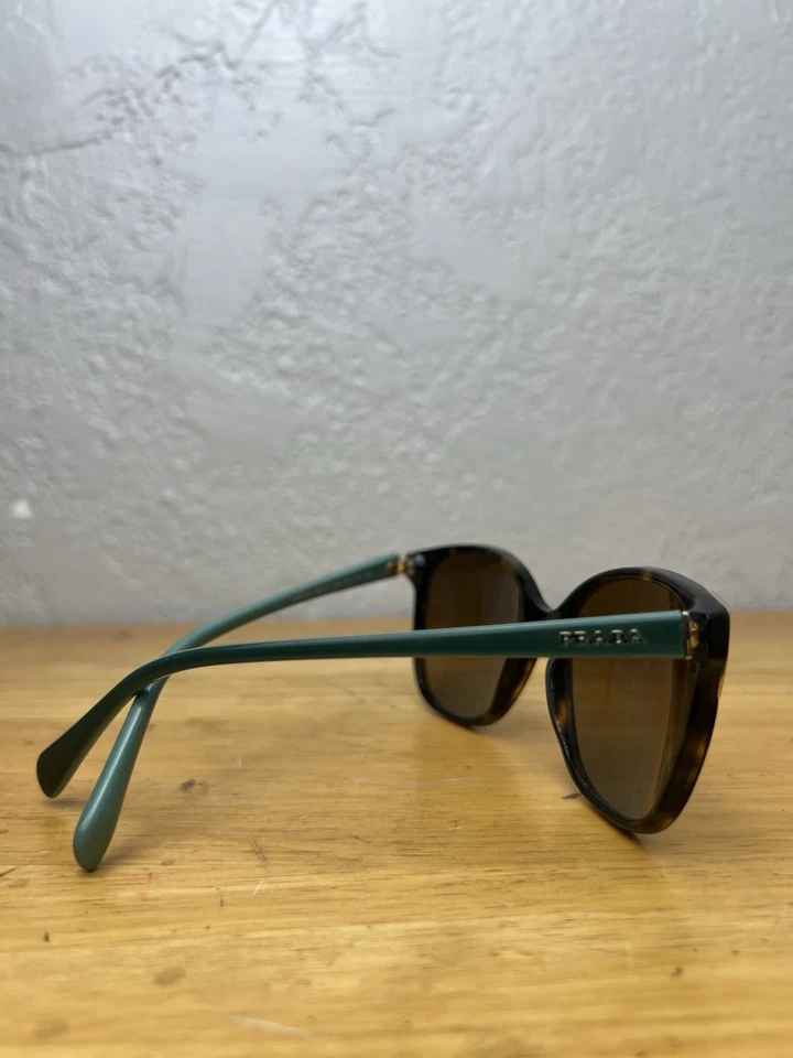 Gafas de sol Prada SPR 01O-A 2AU-1E0 verde tortuga marrón marcos 55-17 140 Italia Foto 4 de 4