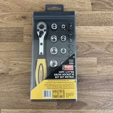 Siegen Tools 24PC 1/4 Drive Socket & Bit Set Metric