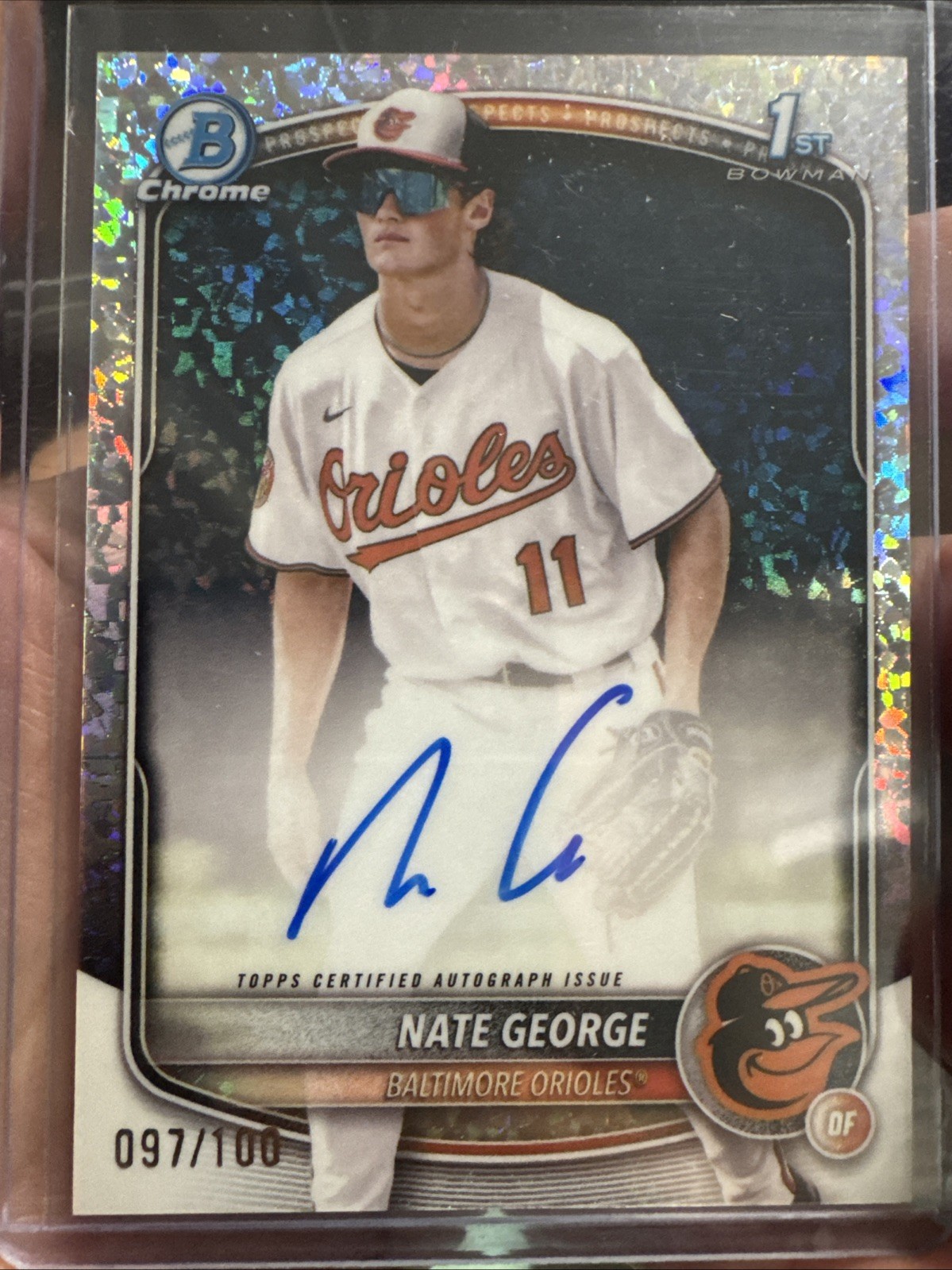 2025 Bowman Chrome Nate George #CPA-NG Bowman 1st Auto Mini Diamond /100