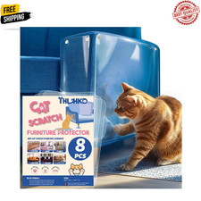 Cat Scratch Furniture Protector: 8 Pcs Couch Protectors 8 Pcs, Transparent