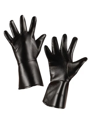 Gants en similicuir noir - Gants noirs pour enfants pour de nombreux personnages - Photo 1/2