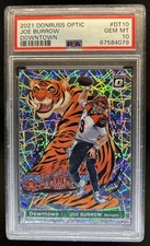 2021 Panini Donruss Optic Joe Burrow Downtown! SSP #DT-10 Bengals PSA 10