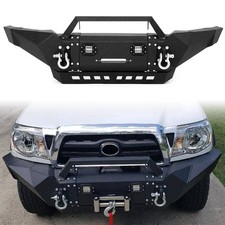 For Toyota Tacoma 2005-2015 Front Bumper Wwinch Plate D-rings Led Lights