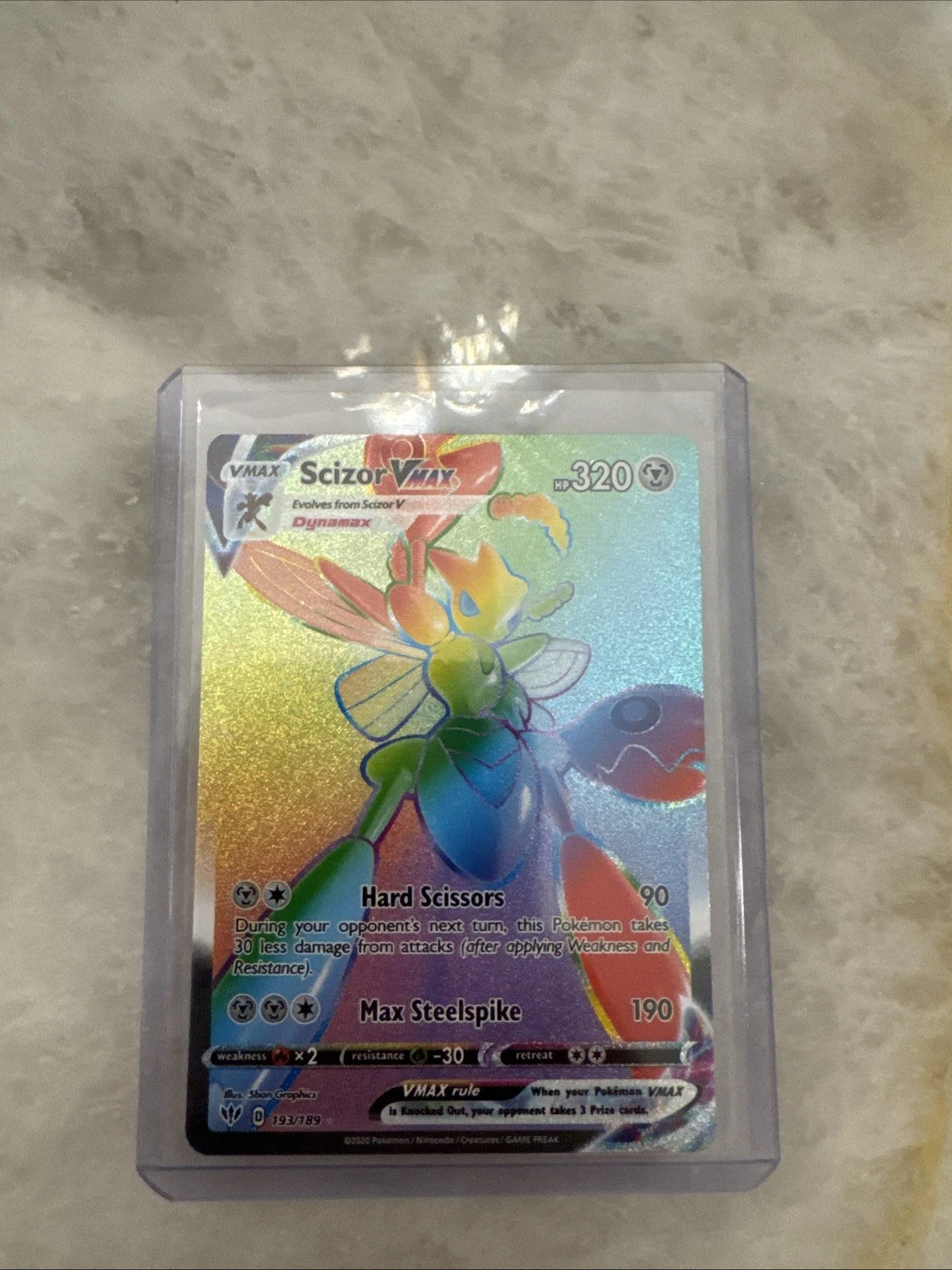 Scizor VMAX (Secret) 193/189 Swsh03: Darkness Ablaze Holo