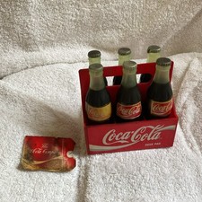 Coca Cola Vintage Desk 6 Pak Coke Bottles Highlighter ,Paper Clips, etc. 1995