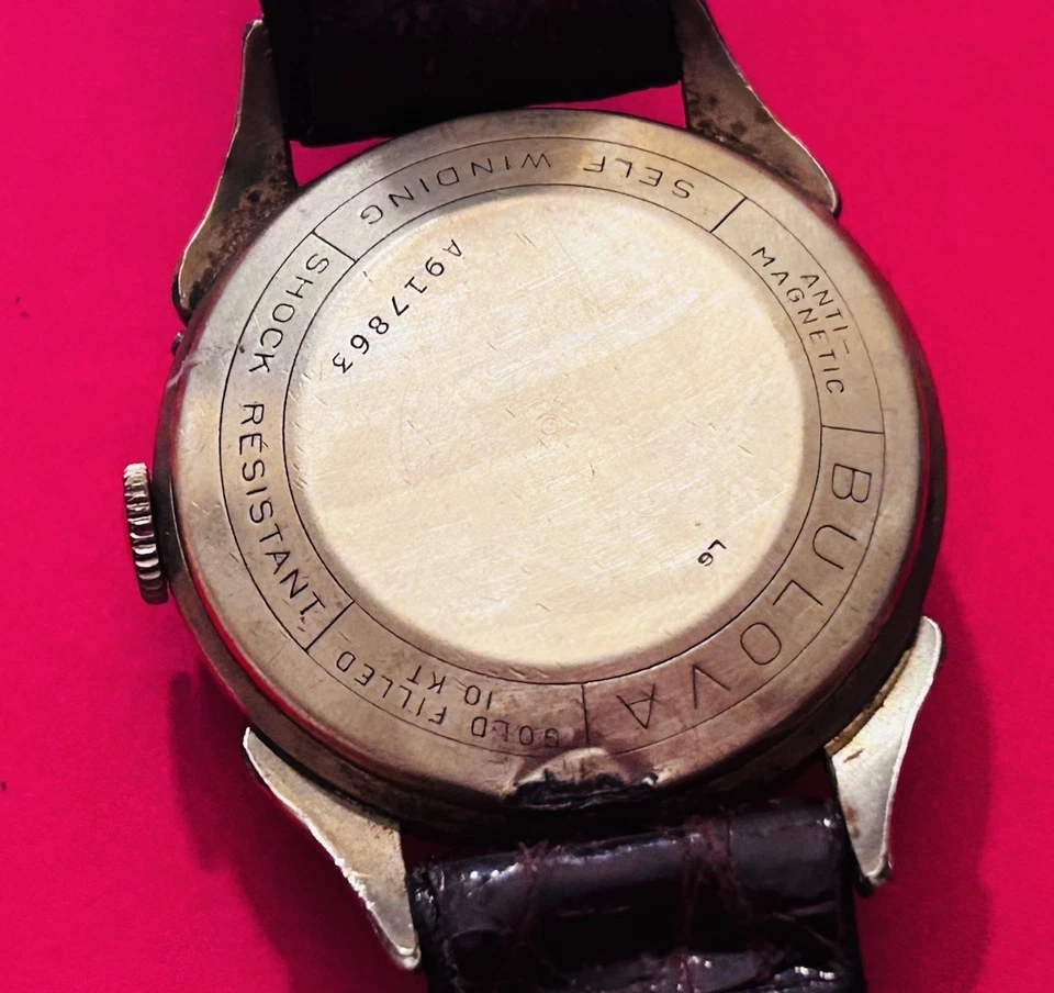 Vtg 1956 Bulova 10kt Calendar 23 Jewel Mechanical 10BPAD Date Pointer Watch - Image 4 of 4