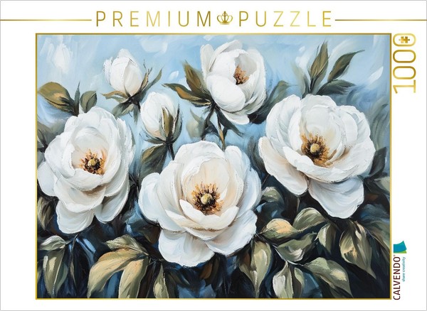 Calvendo Puzzle White Camellias | 1000 Pieces, Finished Size 25.2 × 18.9 In (64-image