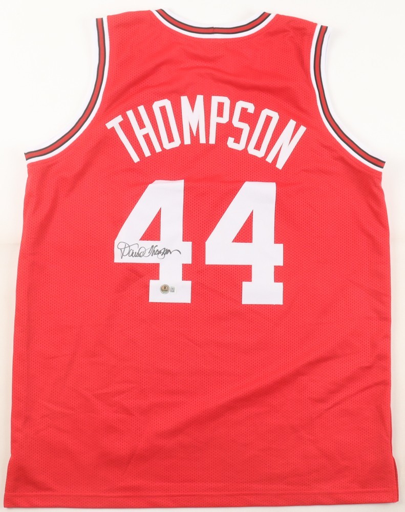 David Thompson Autographed Signed NC State Wolfpack North Carolina State Wolfpack Jersey (Beckett) #1 Pck 1975 