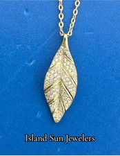 Alamea Maile Pendant, Sterling Silver & Yellow Gold Plated
