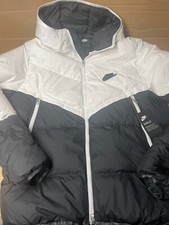 Nike Sportswear Parka Down Fill Jacket Black Logo Sample Size Large CU4404 010