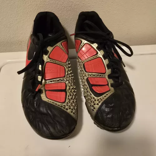 Nike Total 90 Laser III FG Football Soccer Cleats Black Red Silver T90 Men's 8.5