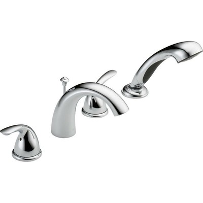 Delta Classic 2 Handle Deck Mount Roman Tub Faucet Hand