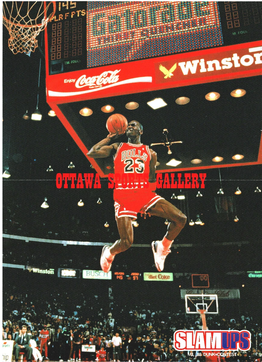 MICHAEL JORDAN '88 DUNK CONTEST SLAMUPS POSTER FROM SLAM MAGAZINE (A016) |  eBay