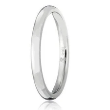 2mm Stainless Steel High Polish Comfort Fit Domed Wedding Band,Thumb/Toe Ring