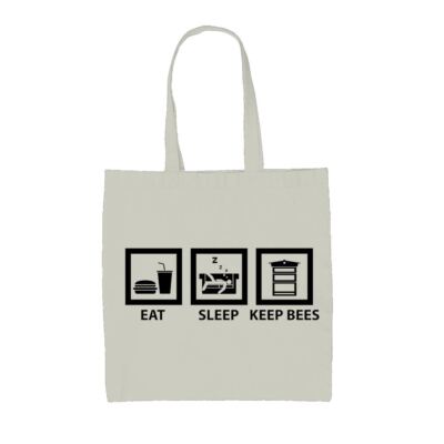 Eat Sleep Keep Bees - Canvas Tragetasche - Imkerei Imker Honig