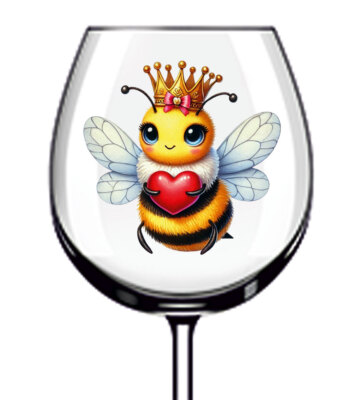 12x Valentinstag Honigbiene Vinyl Aufkleber Abziehbild Becher Weinglas Flasche Tasse