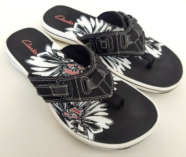 clarks womens cloudsteppers breeze sea flip flops