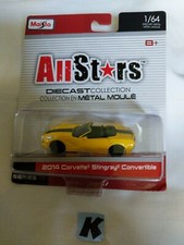 Maisto All Stars 2014 Corvette Stingray Convertible Yellow Die-Cast