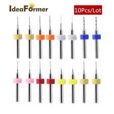 10Pcs/Set 3D Printer Extruder Solid Carbide Drill Bit 0.1-1.2mm Nozzle Cleaning.