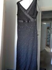 bon marche size 12 black sequin evening/party/cruise dress
