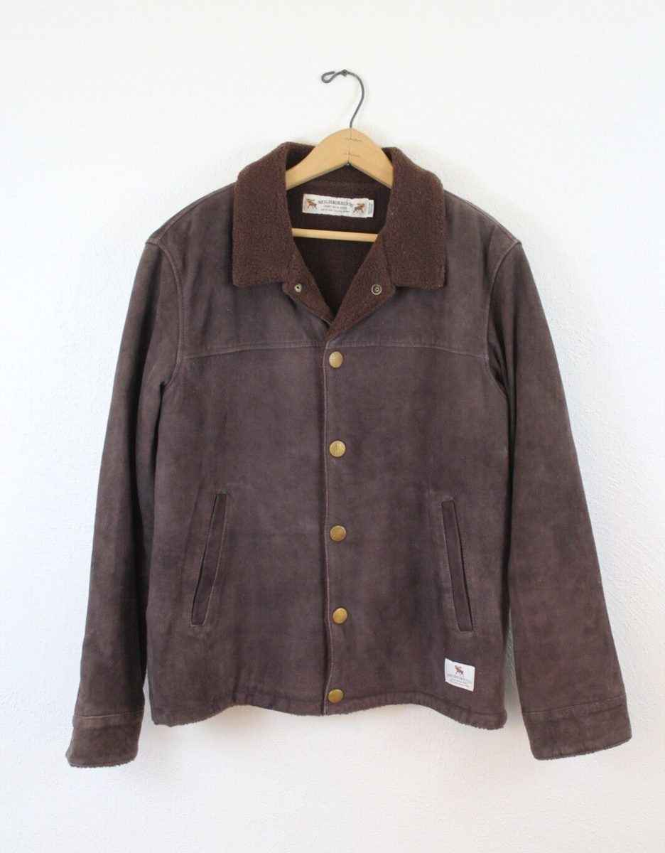 Neighborhood Storm Jacket GL-JKT Sherpa Shearling Goat Leather