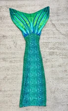 Sun Tail Siren Green Mermaid Tail + Monofin Set Girls Swimmable Costume New