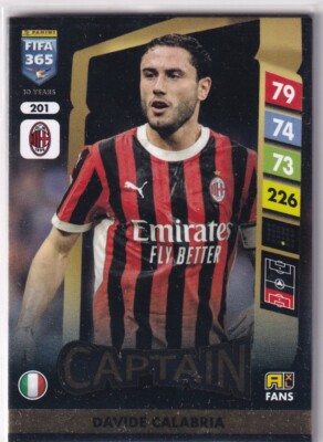 Panini Adrenalyn XL FIFA 365 2025 No. 201 Davide Calabria Captain