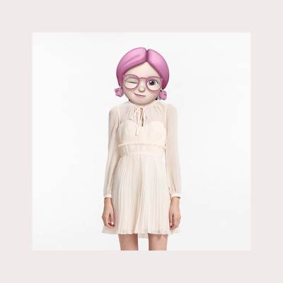 80% OFF! Self-Portrait Ivory Chiffon Pleated Mini Dress