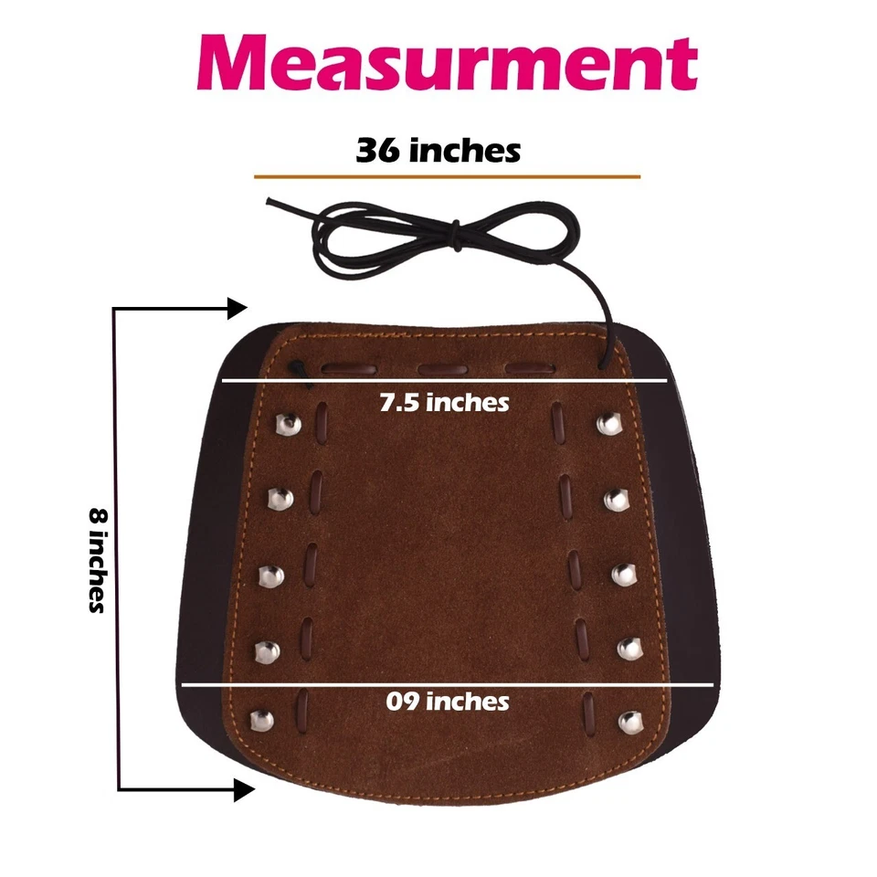 Archery Leather Arm Guard Protector Traditional Forearm Guard Hunting Arrow Bow - Image 4 of 4