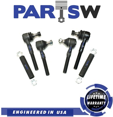 TRQ Front Inner Outer Tie Rod End Adjusting Sleeve