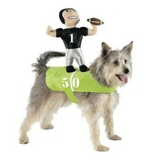 Boots Barkley Football Player Rider Funny Halloween Costume for Pet Dog