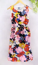 Anthropologie Whit Two Pink Floral Petal Cross Back Dress Tiki 4