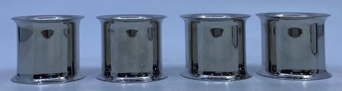 Skagen Denmark Menu Danish Steelhouse Napkin Rings Set of 4 NEW OPEN BOX - Picture 7 of 8