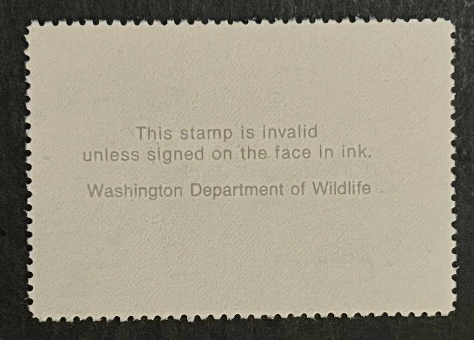 Travelstamps: 1989 Washington State Duck Stamp - $5 Mint MNH OG - Image 4 of 4