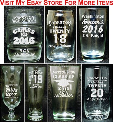 Personalized Graduation Pint Glass Graduate Class of 2020 Gift Custom  Tumbler | eBay