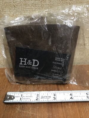 Rare New Hide & Drink Brown Leather Drink / Cup Holder Renaissance Faire Fantasy