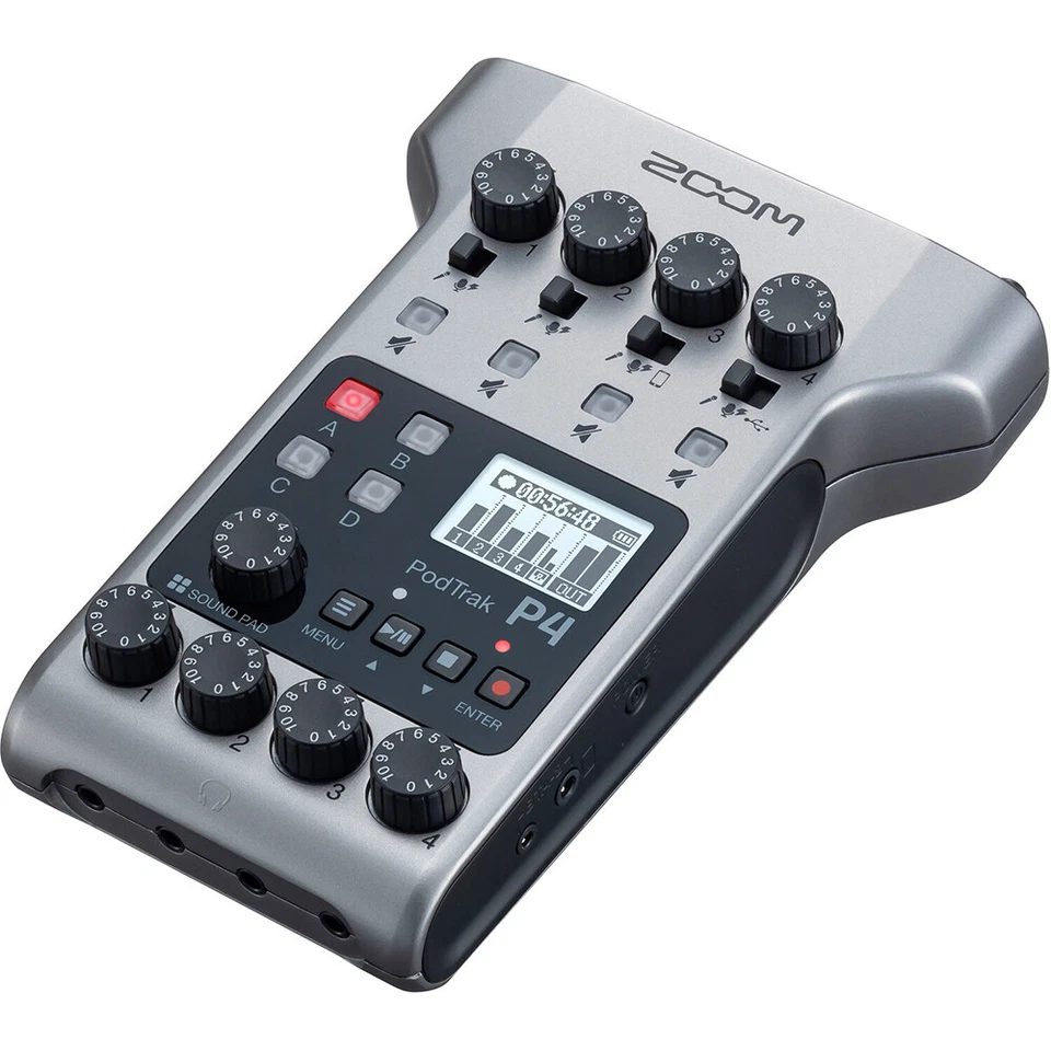 Zoom PodTrak P4 Portable Multitrack Podcast Recorder - Image 3 of 4