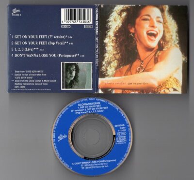 Gloria Estefan CD-SINGLE 3-Inch GET ON YOUR FEET   1989 Epic 4-track - AUSTRIA