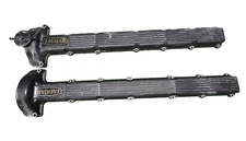 1985 Jaguar XJS V12 HE Camshaft Covers Pair Set Black Aluminum OEM