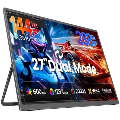 27 Inch 4K Portable Monitor 288Hz Gaming Monitor HDMI 2.1 Screen USB-C Monitor