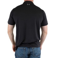 UNDER ARMOUR MEN S PLAYOFF POLO QUICK DRY SHORT SLEEVE SHIRT - SIZE: L - BLACK